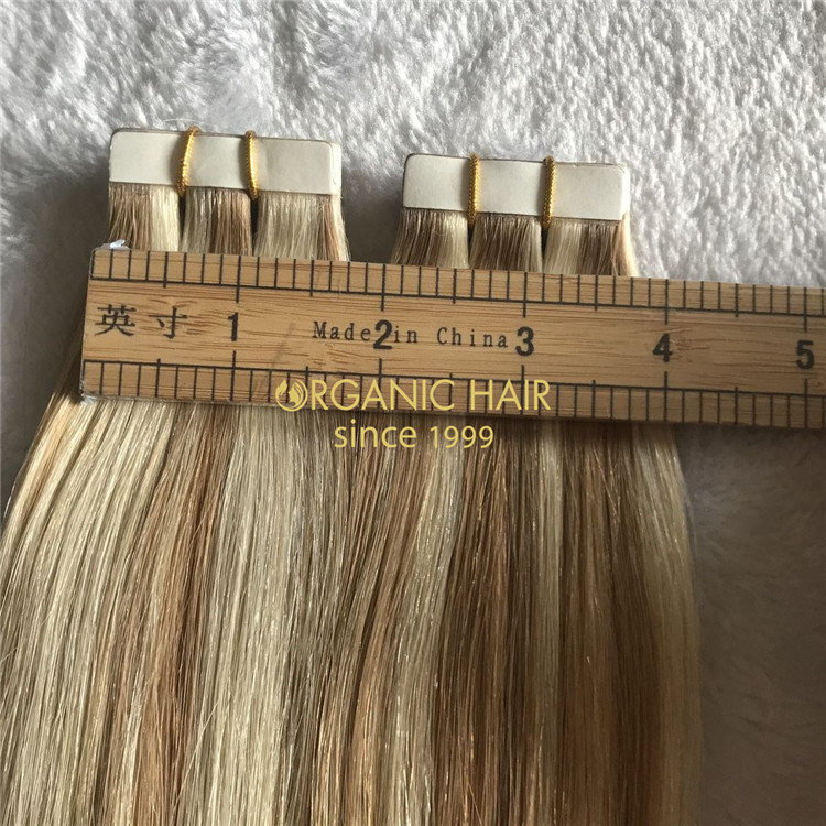 Human piano color  tape in hair extensions on sale X166